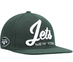 Pro Standard NFL New York Jets Script Wordmark Snapback Hat Dark Green