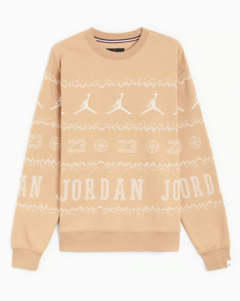 Imagen de Jordan Crew Essential Holiday Fleece Sweatshirt - Beige