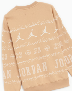 Jordan Crew Essential Holiday Fleece Sweatshirt - Beige - comprar online