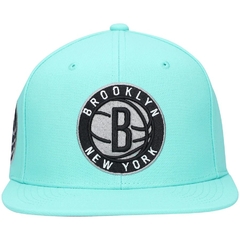 Mitchell & Ness x Lids Aqua Brooklyn Nets Blue Gift Box Snapback Hat