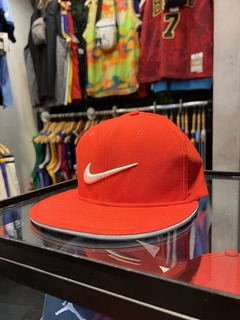 Nike Golf True Statement Flat Bill Fitted Red Hat