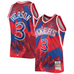 Philadelphia 76ers Allen Iverson Mitchell & Ness Red Hardwood Classics 1996/97 Hyper Hoops Swingman Jersey