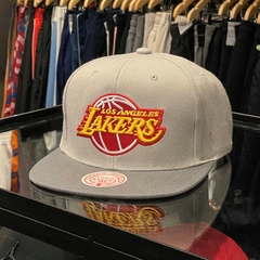 Mitchell & Ness Los Angeles Lakers Cool Grey 3 Adjustable Snapback