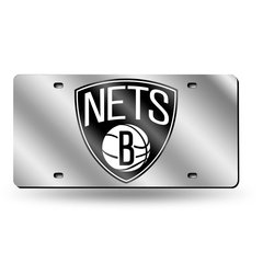 BROOKLYN NETS SILVER LASER TAG (PLACA ESPEJO) - comprar online