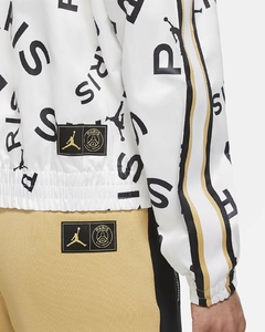 Wmn's Air Jordan x PSG Club Gold White Jacket en internet