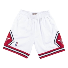 Chicago Bulls Mitchell & Ness 'White' Hardwood Classics Primary Logo NBA Swingman Shorts - LoDeJim