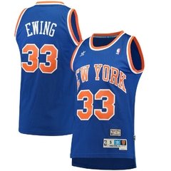 New York Knicks Patrick Ewing adidas Blue Throwback Road Hardwood Classics Swingman climacool Jersey