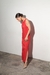 Vestido Largo Con Tajo Rayón Rojo | últimos talle 0, 1 y 2 - comprar online
