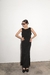 Vestido Largo Con Tajo Sastrero Negro - comprar online