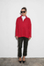 Maxi Sweater Cierre Punto Acanalado Rojo | último talle 3 en internet