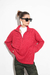 Maxi Sweater Cierre Punto Acanalado Rojo | últimos talle 3