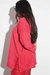 Maxi Sweater Cierre Punto Acanalado Rojo | últimos talle 3 - comprar online