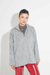 Maxi Sweater Cierre Punto Acanalado Gris | ultimo talle 4 - tienda online
