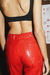 Pantalón Elastizado Cuerito Croco Rojo en internet