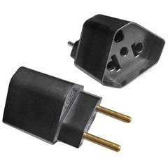 Adaptador de Tomada Tripolar 2P+T para Bipolar 2P