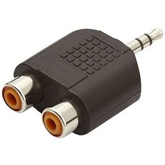 Adaptador P2 Macho Estéreo para 2 RCA Fêmea