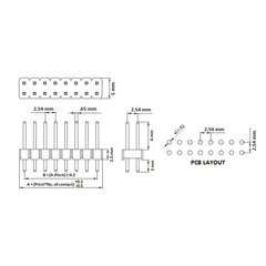 Barra de Pinos 2x40 Macho 180° - comprar online