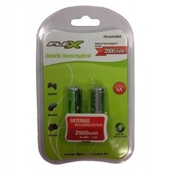 Pilha Recarregável AA 1,2V 2900mAh Flex FX-AA29B2