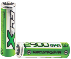 Pilha Recarregável AA 1,2V 2900mAh Flex FX-AA29B2 na internet