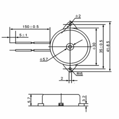 Buzzer Passivo 30mm com Abas AT3040 - comprar online