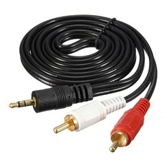 Cabo de Áudio P2 Estéreo Macho x 2 RCA Macho 1,8m - comprar online