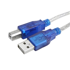 Cabo USB 2.0 AM/BM 1,8m Cristal