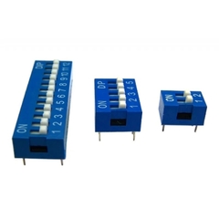 Chave Dip Switch 180° 1-12 Vias Azul - comprar online