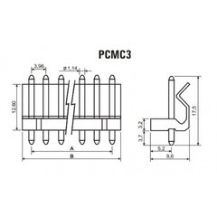 Conector KK Macho Passo 3,96mm 180º - comprar online