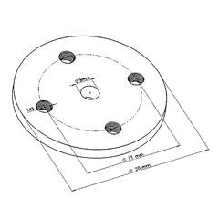 Disco Metálico Horn para Servo Motor 20mm 25T - comprar online