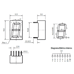 Display LED 7 Segmentos Catodo 0,56" Azul - comprar online