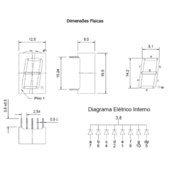 D148K – Display LED 7 Segmentos Catodo 0,56" Verde - comprar online