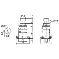 Chave DPDT PBS-24-202 Footswitch Pedal de Efeitos - RECICOMP - Arduino, Robótica e Embarcados