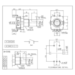 Encoder Rotativo EC11 5 Terminais com Chave L15 - comprar online