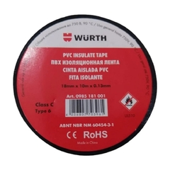 Fita Isolante Antichama Wurth 18mm x 10m