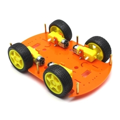 Kit Chassi com 4 Rodas 4WD Laranja - comprar online