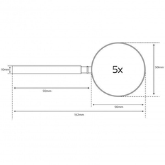 Lupa de Mão AFR LP-50 50mm 5X - RECICOMP - Arduino, Robótica e Embarcados