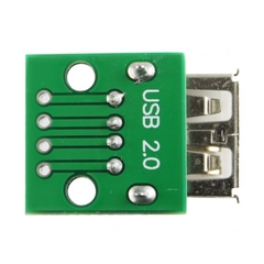Módulo Conector USB-A Fêmea para DIP - RECICOMP - Arduino, Robótica e Embarcados