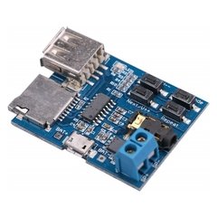 Módulo Player MP3 TF Card USB Decodificador e Amplificador - RECICOMP - Arduino, Robótica e Embarcados
