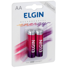 Pilha Recarregável AA 2700mAh Elgin