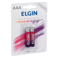 Pilha Recarregável AAA 1000mAh Elgin