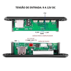 Placa Decodificadora de MP3 USB TF Card Aux. P2 Bluetooth FM na internet