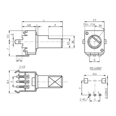 Mini Potenciômetro Rotativo 3T 9mm L25 - comprar online