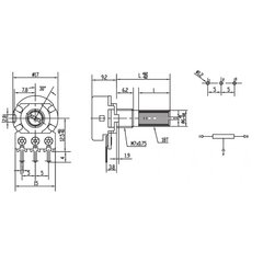 Potenciômetro Logarítmo 3T WH-148-1 L20 16mm - comprar online