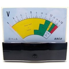 Voltímetro Analógico 59C2 DC 0-16V