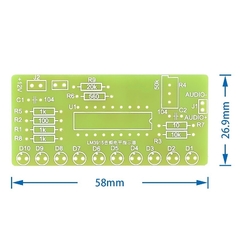 VU Meter 10 LEDs Bargraph com LM3915 – Kit DIY - comprar online