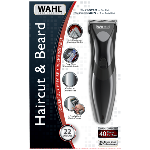 CORTADORA INALAMBRICA LAVABLE MARCA WAHL MODELO HAIRCUT & BEARD * RINSEABLE * USO HOGAREÑO