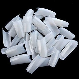 TIPS UÑAS POSTIZAS FRANCESAS COLOR BLANCO ó TRANSPARENTE ó NATURAL 5 MEDIDAS POR 100 UNIDADES * PUNTA CUADRADA * MISS SEVEN - comprar online