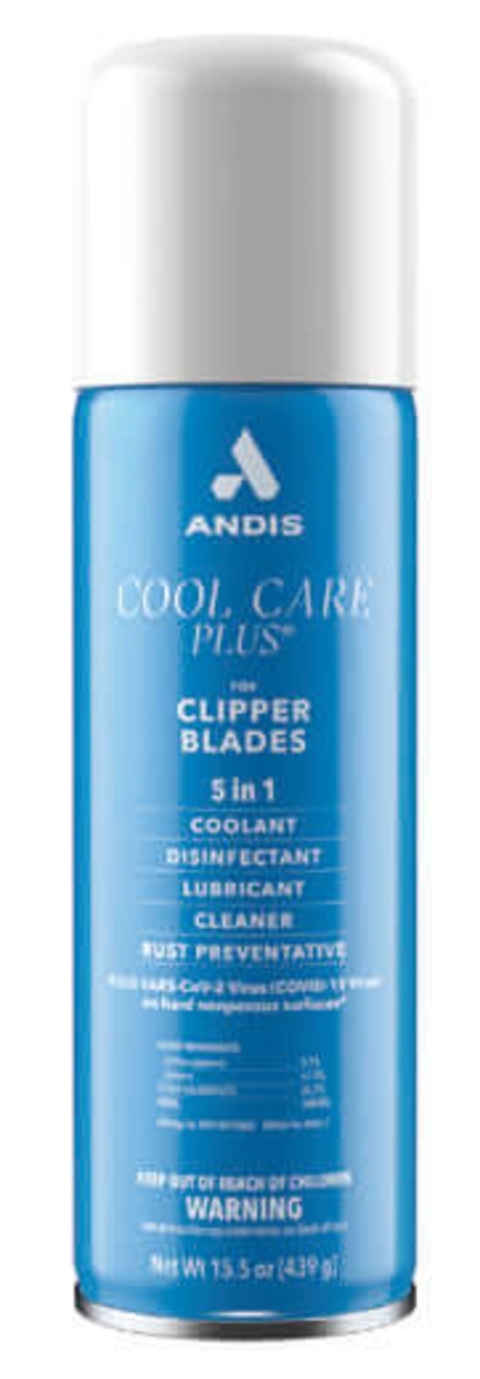 AEROSOL COOL CARE MARCA ANDIS 5 EN 1 DESINFECTANTE + LUBRICANTE + REFRIGERANTE / ENFRIANTE + LIMPIADOR + PREVIENE EL OXIDO PARA CUCHILLAS * PELUQUERIA BARBERIA