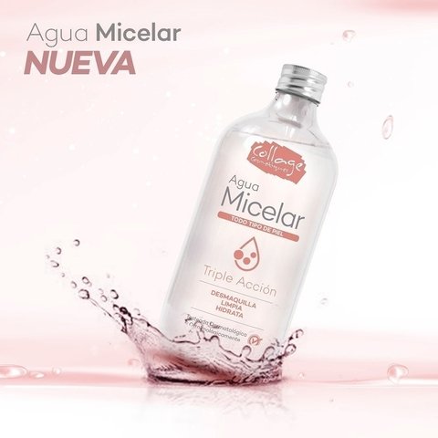 AGUA MICELAR DEMAQUILLANTE HIDRATANTE LIMPIA LA PIEL MARCA COLLAGE por 200ml. * DESMAQUILLANTE * 16711