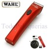 CORTADORA PATILLERA PROFESIONAL RECARGABLE MARCA WAHL MODELO BELLA ROJA - comprar online